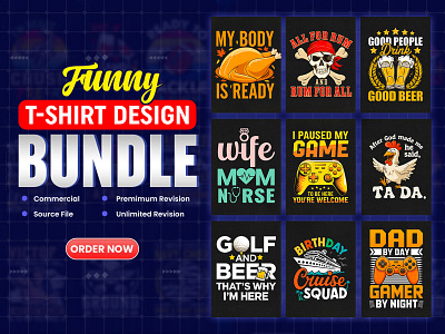 Funny T-Shirt Design Bundle short funny tshirt videos