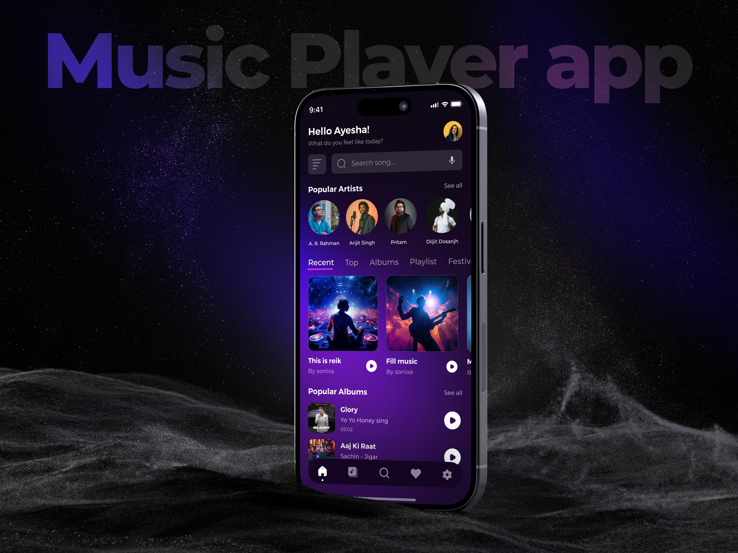 Sonixa - Music player platform album app audio audio player dashboard media player minimalist modern app music music app music dashboard music player music streaming player ui playlist sound spotify stream streaming web player