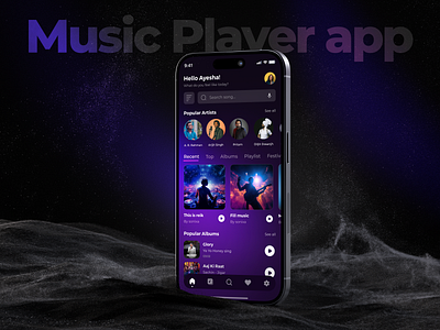 Sonixa - Music player platform album app audio audio player branding clean dark theme dashboard media player modern app music music app music dashboard music player music streaming playlist song spotify stream web player