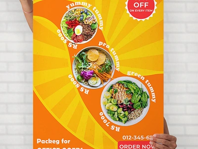 Bold & Flavorful: Office Lunch Poster Design advertisement branding design graphic design illustration photoshop poster