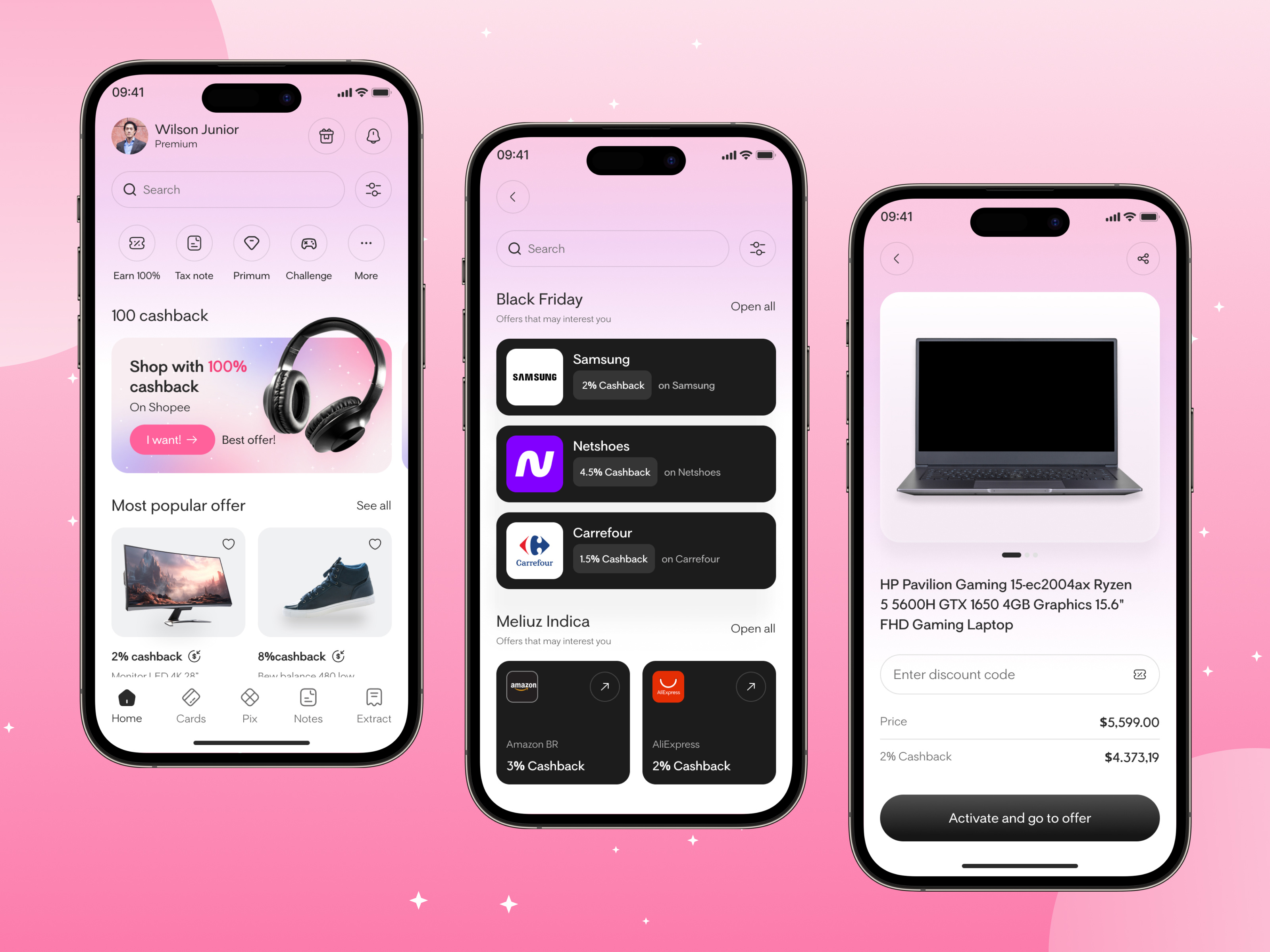 Example of Cashback Mobile App   Design