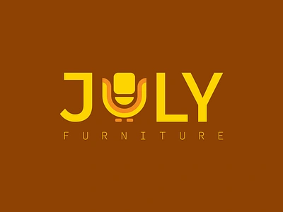 July Furniture Logo arm chair branding chair design furniture graphic design illustration logo logo design minimal typography typography logo vector