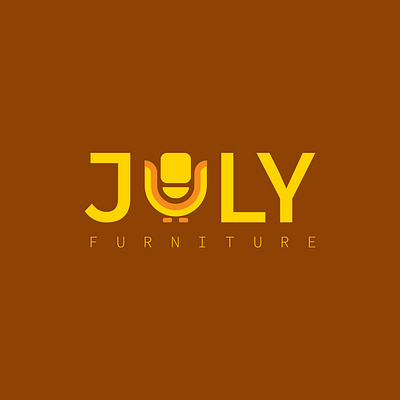 July Furniture Logo arm chair branding chair design furniture graphic design illustration logo logo design minimal typography typography logo vector