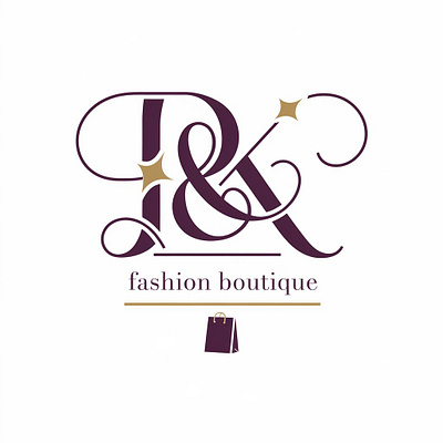 Vector logo design template. Fashion boutique sketch