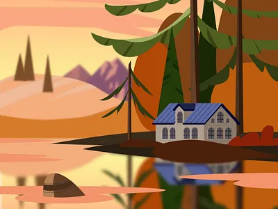 Nature 2d illustration illustration illustrator skillbox vector