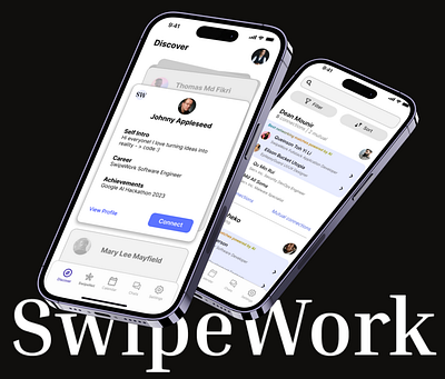 SwipeWork App Concept app branding design dribbbleweeklywarmup graphic design job network ui ux