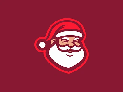 Merry Christmas and Happy Holidays🎄🎁 graphic design logo santa