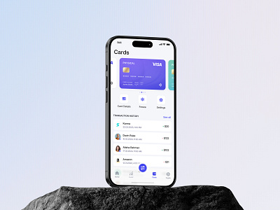 FinTech Card Management App UI card freezing feature card management cardholder experience contactless payment credit card management digital wallet finance app ui finance trends financial dashboard fintech app design fintech innovation fintech ux design mobile finance app modern app design payment tracking secure payment app transaction history user friendly interface virtual cards visa card app