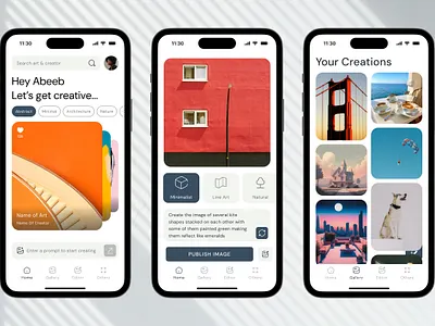 AI image generator ai art generator ai image image generator mobile app design ui uiux design