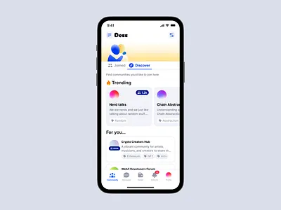 Discover app blockchain design ui ux web3