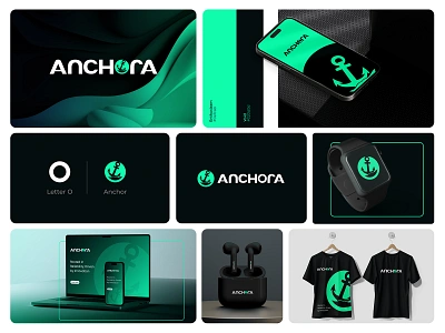 Anchora Logo Branding anchor brand brand identity branding design gadgets graphic design logo logo design logo designer tech logo ui