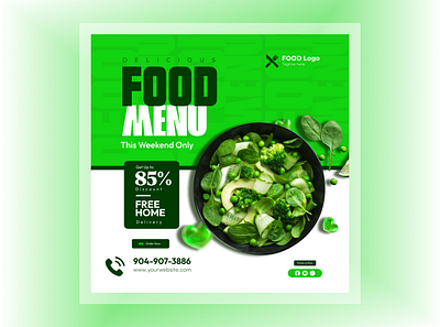 Food Menu Post Design Concept ads banner food menu post graphic design social media post