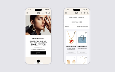 SWITCH – Jewelry E-commerce UX/UI Design branding design e commerce graphic design jewelry ui ux website