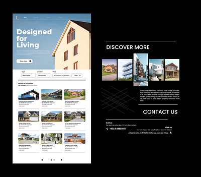 Real Estate Website (UI Projects) houses mansion project real estate simple ui website