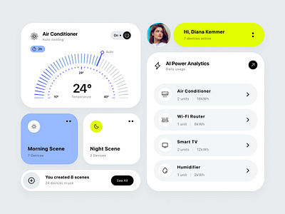 Smart AC UI Components app application design system ios mobile ui ux