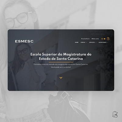 Escola Superior da Magistratura do Estado de Santa Catarina clean dark design figma illustration judge law magistrate schooll ui university ux web webdesign wordpress