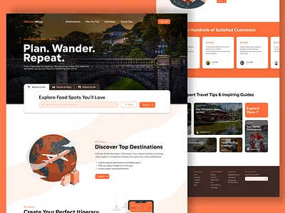 Travel Planner Website Design 3d animation branding graphic design hotel booking website design ticket booking website design travel planning website travel website design ui ui ux website design