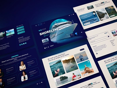 Minimal ocean tourism ui website landing page design branding graphic design landing page ocean socialmedia tourism travel ui ui design uiux web design website