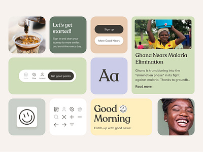 Good News Coffee App | Visual concept app desing branding palette ui ui kit