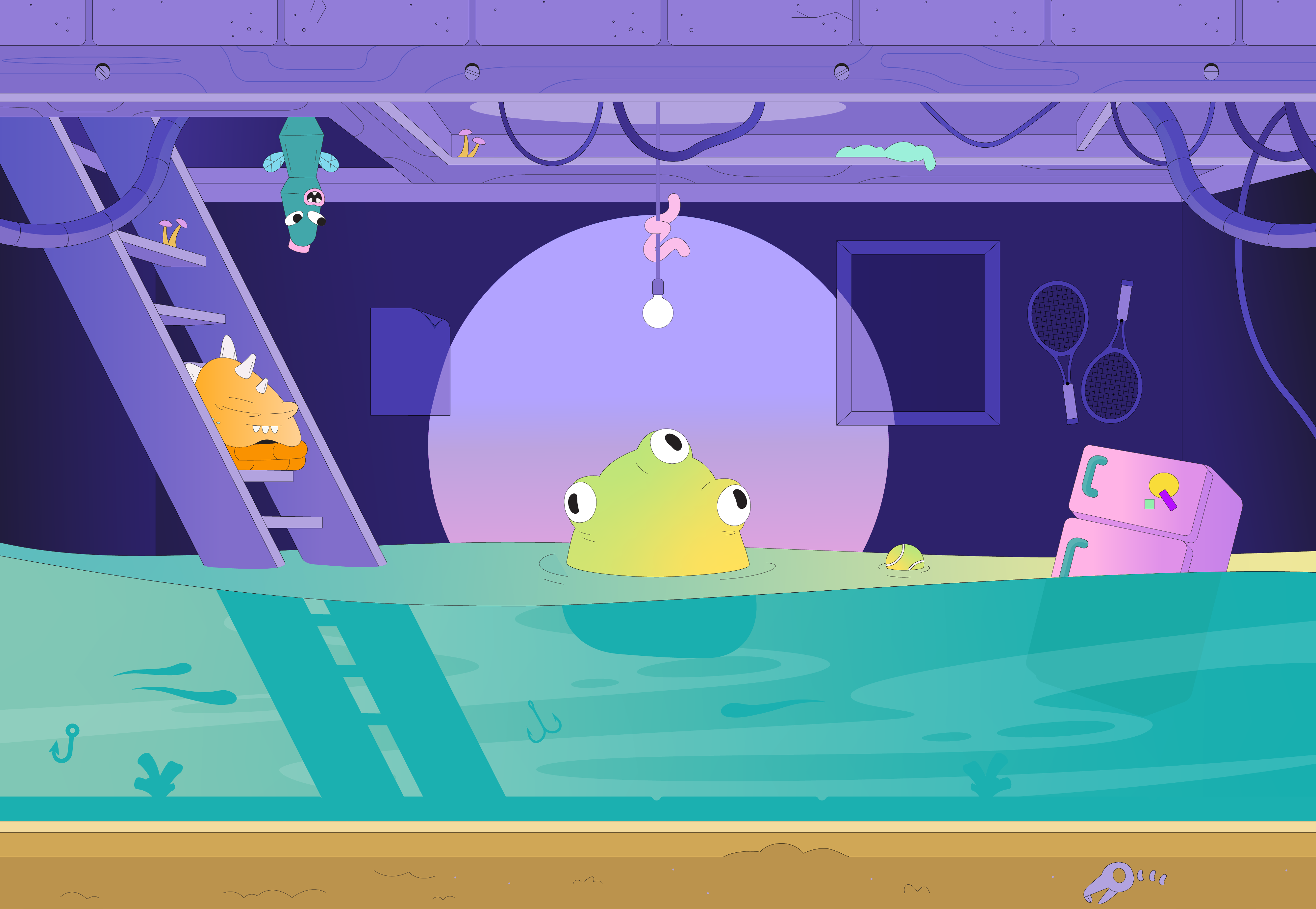Electro-cute animation basement character electricity funny gif ilustration loop monster shortcircuit vector water