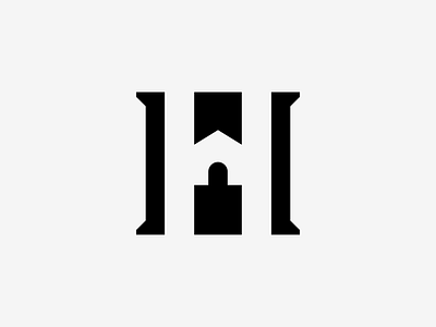 H Letter House Logo branding building clean design graphic design h h letter h logo home home decor house illustration logo mark minimal monogram negative space real estate symbol