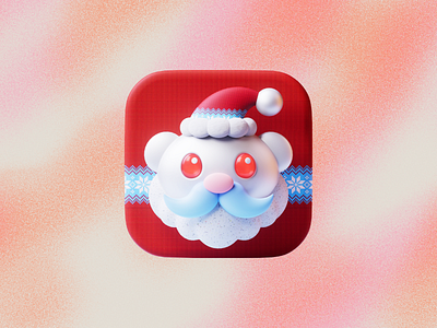 Reddit Christmas-Themed Icon 3d app appicon c4d christmas icons illustration logo reddit render ui