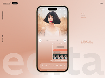 Edita - Editing App Concept app app concept app design design editing app ios app mobile app mobile design photo editor ui ui design video editor video editor app video maker