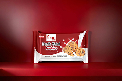 Dudh Malai Cookies Biscuit packaigning design snacks packaging design