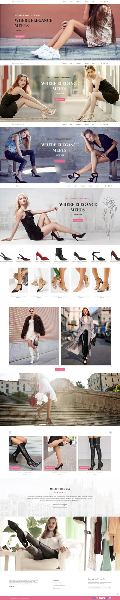 Women’s shoes landing page design design graphic design landing page design ui