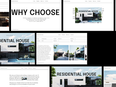 Residential House: UI concept 3d animation branding developers development graphic design landing page motion motion graphics real estate renovation ui web недвижимость ремонт