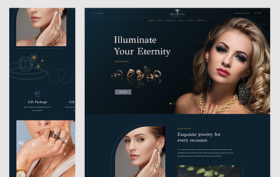 Jewelry - Swiss company landing page design graphic design landing page design ui uiux web site design