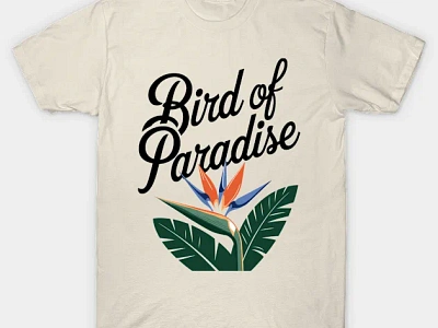 bird of paradise t-shirt illustration tshirt vector