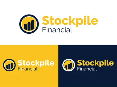 Stockpile Financial adobe brand branding finance illustrator logo money stocks vector