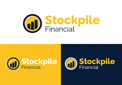 Stockpile Financial adobe brand branding finance illustrator logo money stocks vector