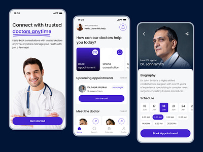 Healthcare service - Mobile app app doctor health healthcare medicine productdesign schedule ui врач медицина