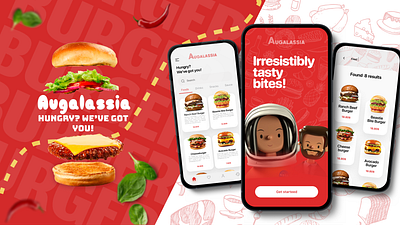 Augalassia Burger!! graphic design ui