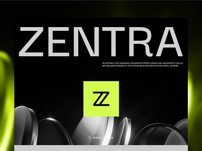 Zentra - A Digital Agency Landing Page black black landing black ui branding design digital agency landing digital agency ui futuristic ui illustration landing page modern design modern ui ui ui design ui digital agency ui ux web design