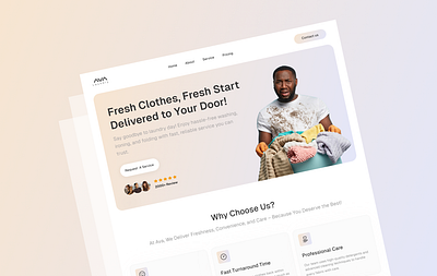 AVA Laudry - Service Booking Platform Website ui uidesign uiux uxdesign webdesign website