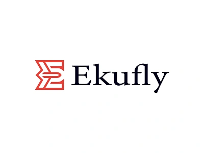 Ekufly Logo | Stylish Letter E Logo brand branding design e initial illustration letter e lettermark logo modern monogram stylish e typography wordmark