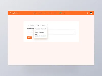Task Schedule Dashboard Design analytic app design crm dashboard design ecommerce landing page saas ui ui design uiux ux website design