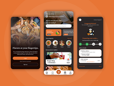 Food Delivery App food app food delivery app ios design mobile dashboard mobile ui ui