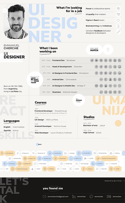 Resumé UI designs across time currículum currículum design currículum ui design cv jobs resume resume design resume ui design searching ui web design