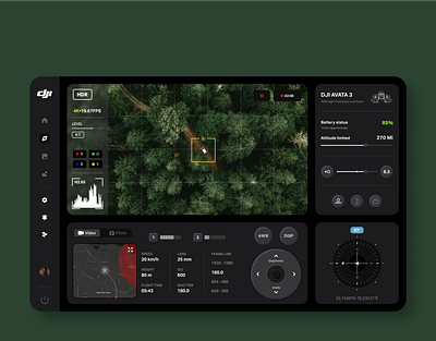 DJI User Interface Design dashboard dji drone ui ui design uiux user interface ux ux design video