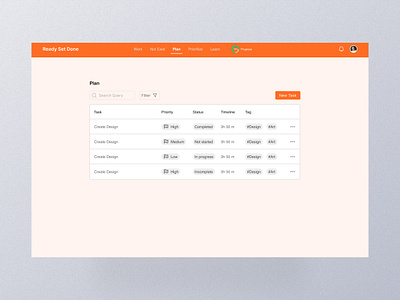 Task plan dashboard design crm dashboard design ecommerce saas task task management ui ui design uiux ux website design