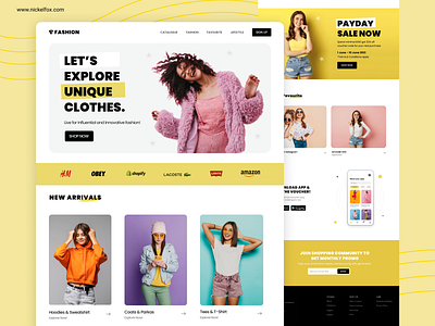 Shopping Website UI design ui website