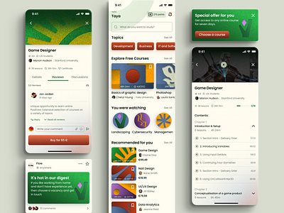 Learning App FLOW app app design course course app design design concept education app ios app learning app learning management system learning platform mobile mobile app designs mobile ui online course online learning onlinecourse ui uiux user interface