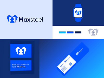 M Letter Steel Structure company logo design brand brand identity brand mark branding design graphic design letter m letter mark lettermark lettermark logo logo logo design m m letter m logo m logo design modern logo steel structure steel structure logo steel structure logo design