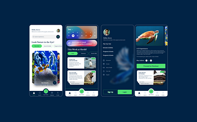 Aquarium App Concept 3d ai animation app design branding graphic design logo motion graphics ui web design