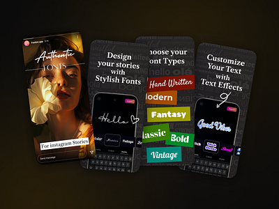 Fontini App Screenshots android app app store application application design appstore aso branding design figma google google play ios mobile mobile app screenshot ui uidesign