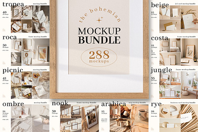 The Bohemian Mockup Bundle 288 items bundle mockup card mockup card mockup bundle frame mockup bundle frame mockup kit frame mockup psd frame mockup scene frame wall mockup mockup bundle smart object mockup